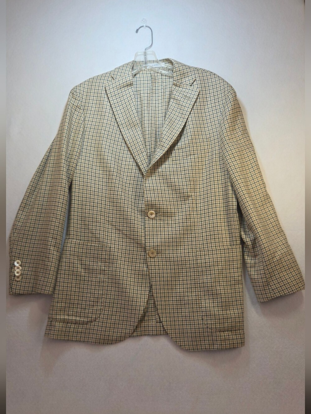 Boglioli K Jacket Houndstooth Beige Size 38R Two-Button Blazer